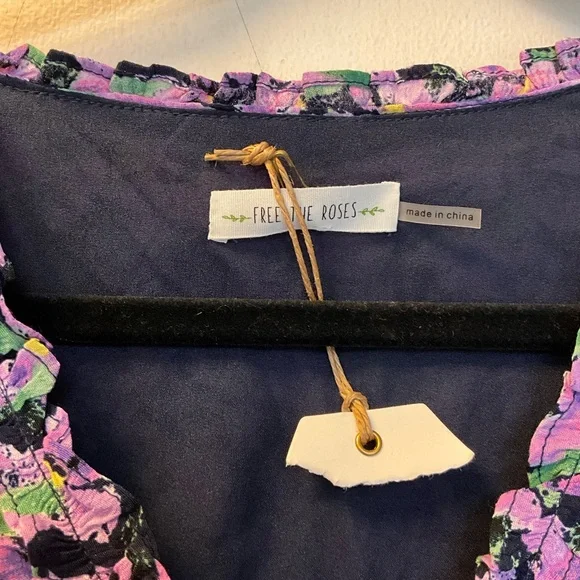 ✨Free the Roses FLORAL RUFFLE DETAIL LONG DRESS - Picture 4 of 10